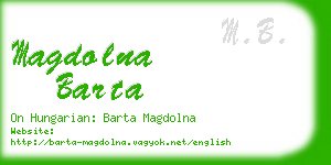 magdolna barta business card